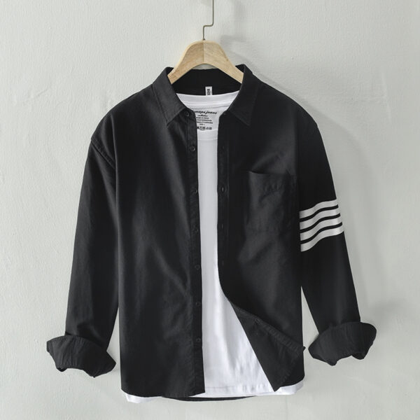 Men's Fashion Casual Polo Collar Shirt - Image 3