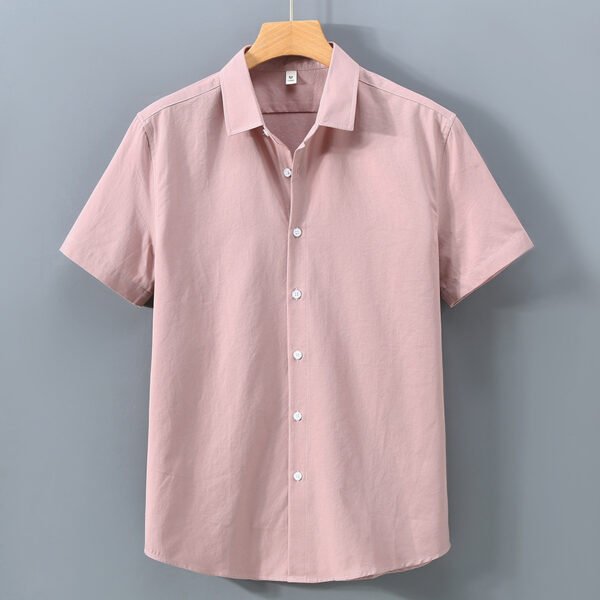 Simple Lapel Shirt Men's Cotton Loose - Image 9