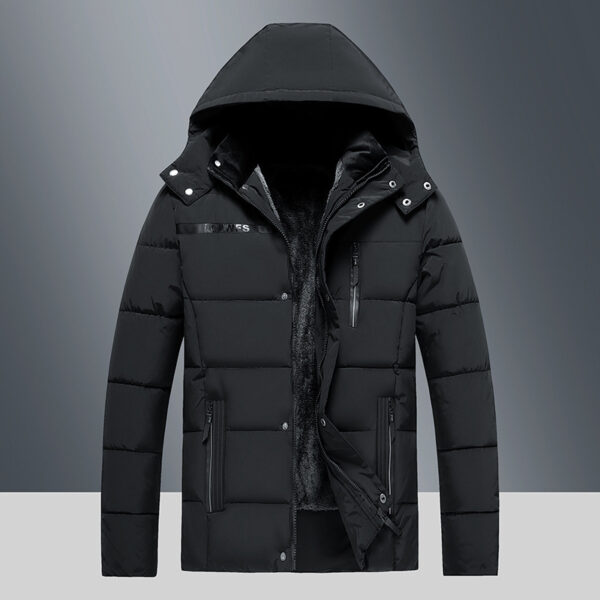 Middle-aged And Elderly Cotton-padded Clothes For Men Fleece-lined Thickened - Image 6