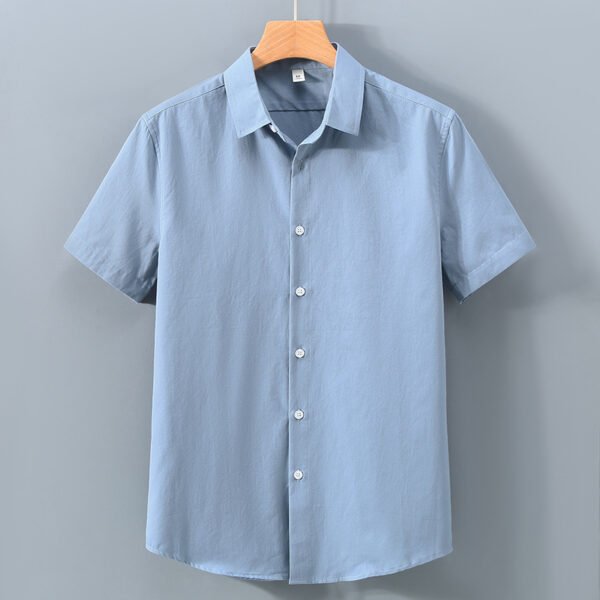 Simple Lapel Shirt Men's Cotton Loose - Image 4
