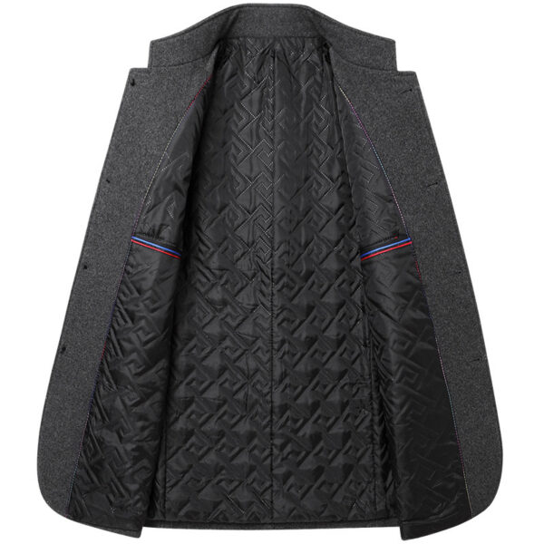 Standing Collar Middle-aged Men's Woolen Jacket Men's Zhongshan Suit - Image 2