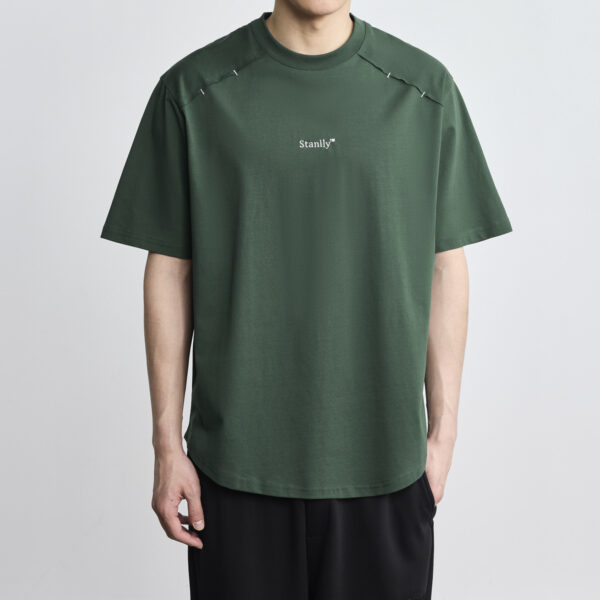 Simple Letter Embroidered Crew Neck T-shirt Fashion Loose