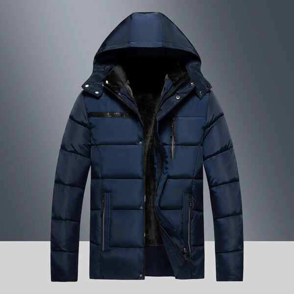 Middle-aged And Elderly Cotton-padded Clothes For Men Fleece-lined Thickened - Image 3