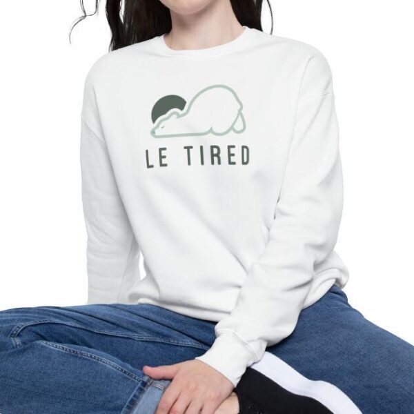 Cartoon Printed Overtired Crew Sweatshirt
