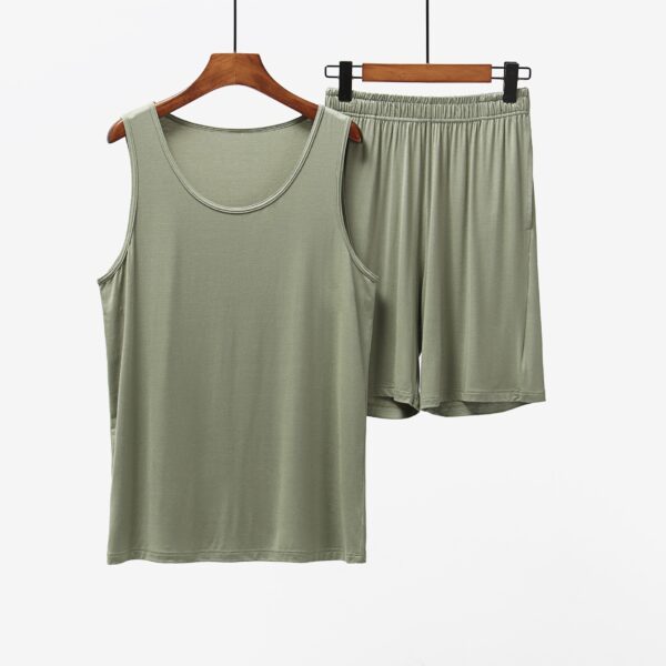 Men's Pajamas Vest Sleeveless Shorts Home Wear