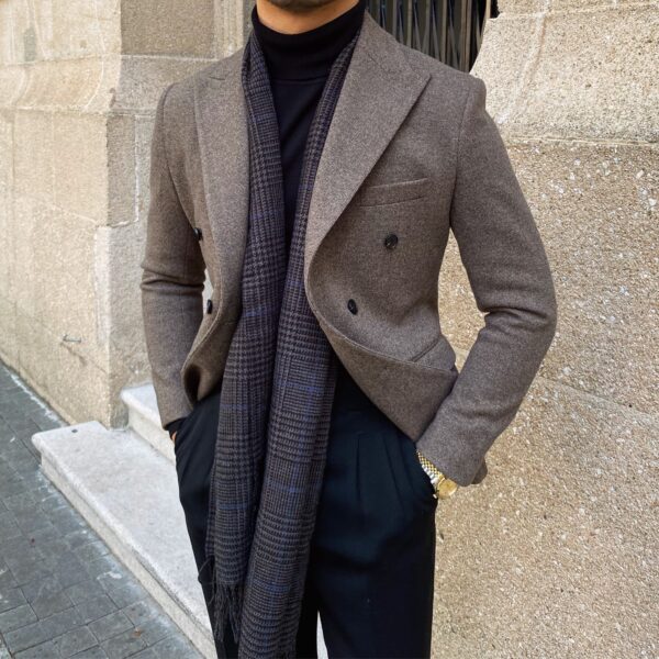 Woolen Warm Double Breasted Suit - Image 3