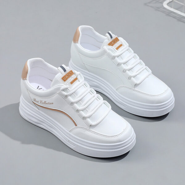 Women's Sports White Shoes Thick Sole Height Increasing - Image 6