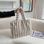 Large Capacity Portable Plush Bag Women