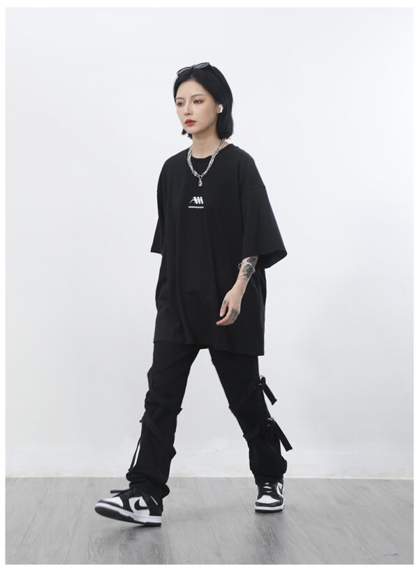 Loose Straight-leg Ribbon-breasted High Street Jeans - Image 4