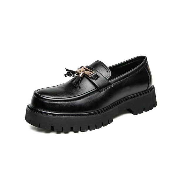 Men's Shoes British Style Black Leather Shoes - Image 5
