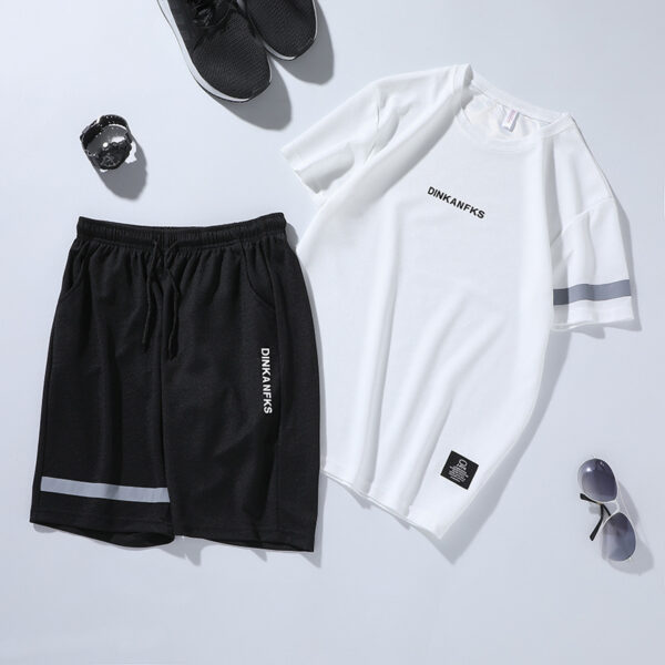 Gym Short-sleeved T-shirt Sportswear Two-piece Suit - Image 2