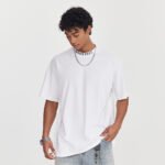 Embroidered Neckline T-shirt Casual Top Men