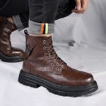 Casual Men's Boots Thick Bottom Round Toe Warm