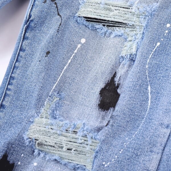 Graffiti Holes Street Casual Straight Leg Pants - Image 5