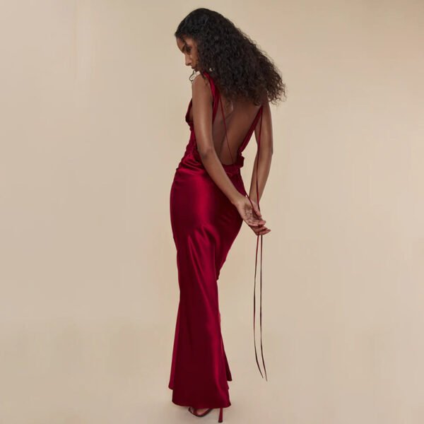 Evening Lace Up Long Dress - Image 4