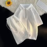 Short Sleeve Simple Cropped Pants