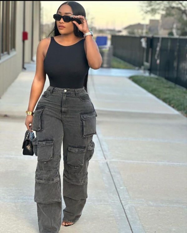 European And American Fashion Multi-pocket Jeans - Image 3