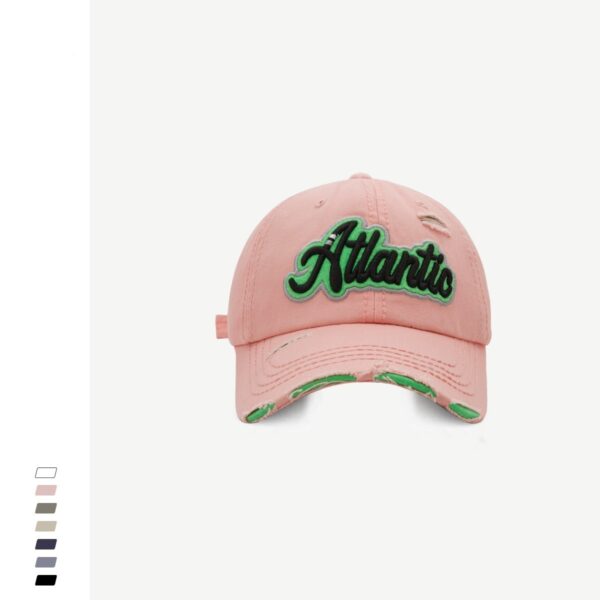 Fashion Retro Tattered Jeans Baseball Cap Letter Embroidered Peaked Cap - Image 4