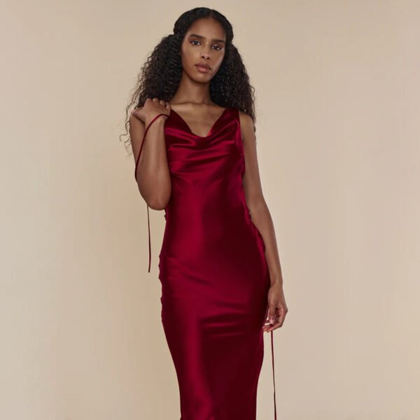 Evening Lace Up Long Dress - Image 8