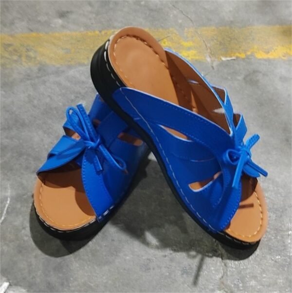 New Roman Shoes For Women Lace-up Platform Wedges Sandals Summer Fashion Slides Casual Vacation Beach Slippers - Image 8