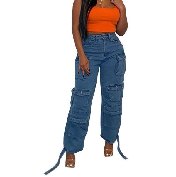European And American Fashion Multi-pocket Jeans - Image 5