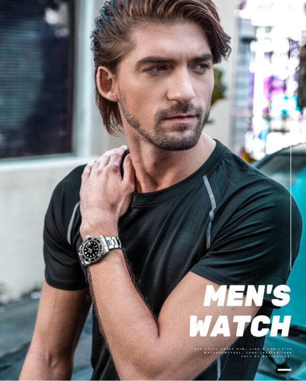 Waterproof Men's Luminous Stainless Steel Quartz Watch - Image 8