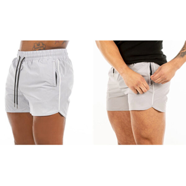 Sports Short Shorts Zipper Pocket Stretch Training Pant - Image 4
