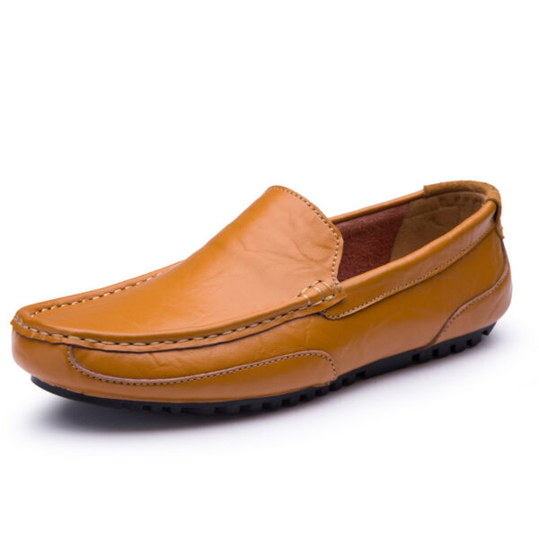 Cow Leather Peas Shoes Men's British Casual Leather Shoes - Image 5
