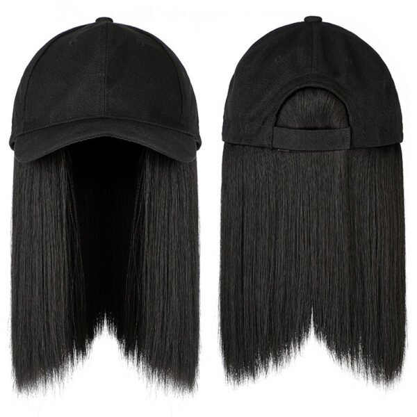 One Piece Wig Cap Short Straight Hair Female With Hat Wig Clavicle Hair Bobo - Image 5
