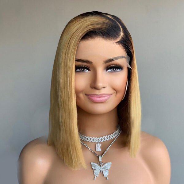 New Ombre Straight Human Hair Short Bob - Image 5