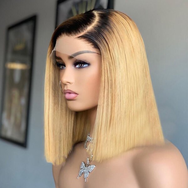 New Ombre Straight Human Hair Short Bob - Image 4