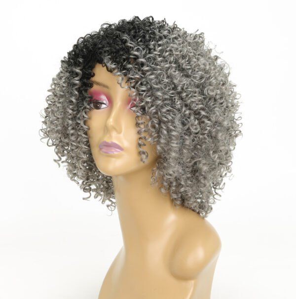 Curly Female Black Gray High Temperature Silk Chemical Fiber Headgear - Image 3