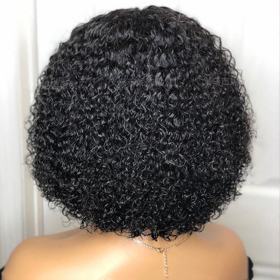 Ladies Front Lace Synthetic Short Curly Wig - Image 3