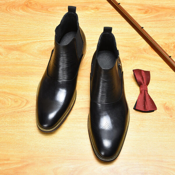 Little Red Book Burst Martin Boots British Style Leather For Men - Image 6