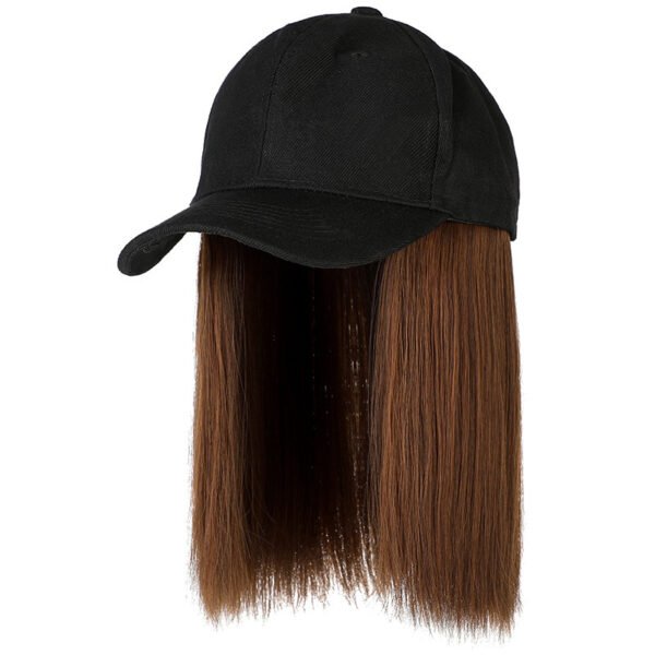 One Piece Wig Cap Short Straight Hair Female With Hat Wig Clavicle Hair Bobo - Image 8