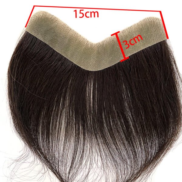 Front Men Toupee Human Hair Piece For15CM - Image 4