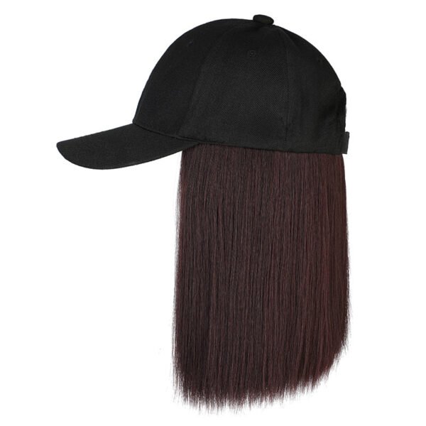 One Piece Wig Cap Short Straight Hair Female With Hat Wig Clavicle Hair Bobo - Image 2