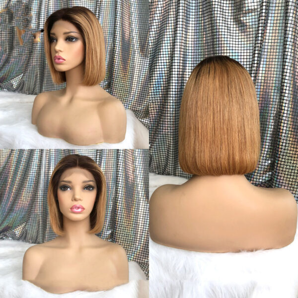 Fashionable Real Hair Bob Lace Headgear - Image 4