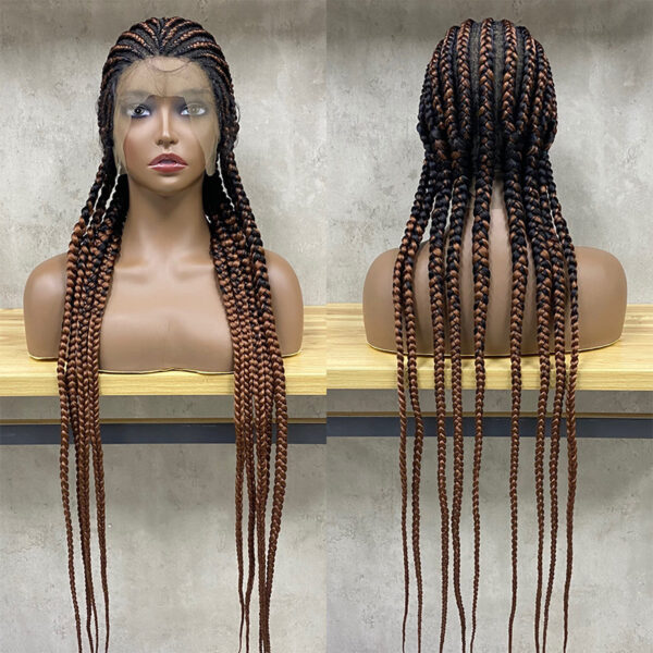 Stretch Mesh Chemical Fiber Head Cover 9 Strand Braid Wig - Image 3
