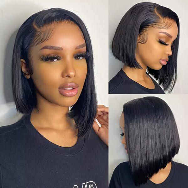 13x4 Lace Frontal Wigs Straight Short Bob Wig Human Hair Wigs Brazilian Pre Plucked Lace Frontal Human Hair Wig For Women 100% Human Hair - Image 12