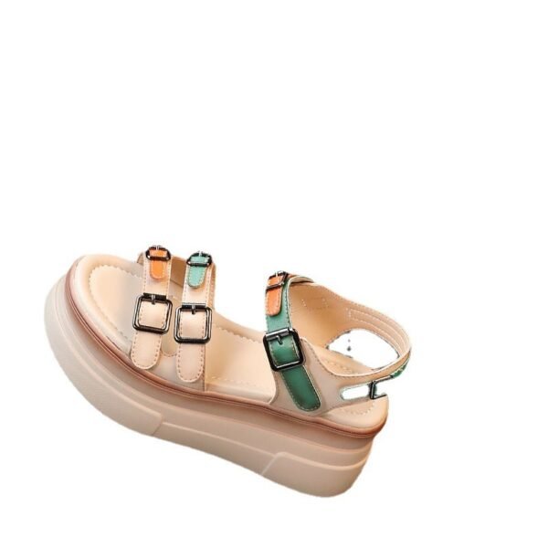 Colorful Color Matching Trendy Women's Summer Platform Sandals - Image 7