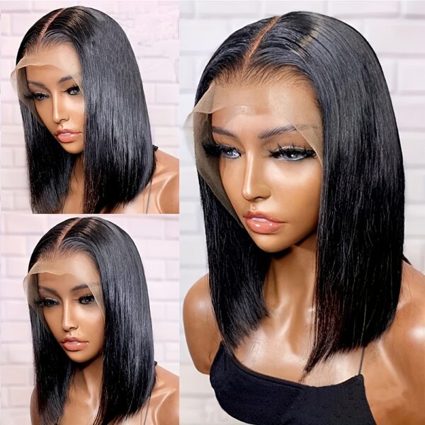13x4 Lace Frontal Wigs Straight Short Bob Wig Human Hair Wigs Brazilian Pre Plucked Lace Frontal Human Hair Wig For Women 100% Human Hair - Image 4