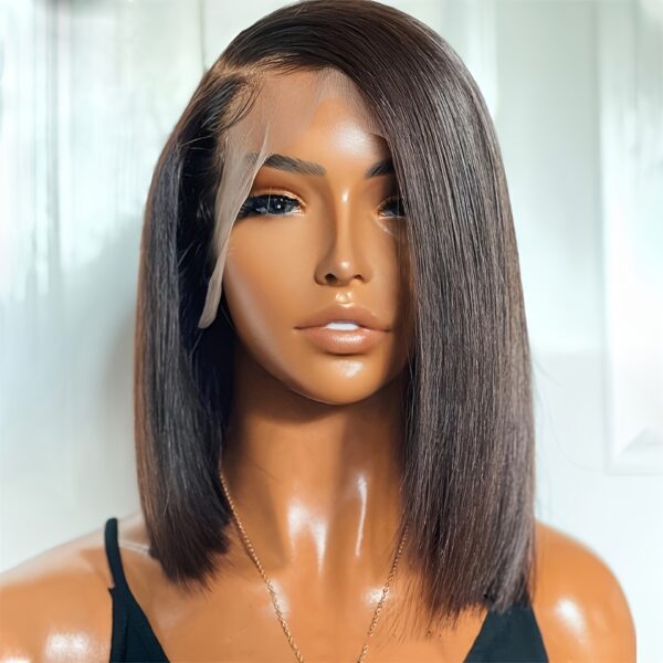 13x4 Lace Frontal Wigs Straight Short Bob Wig Human Hair Wigs Brazilian Pre Plucked Lace Frontal Human Hair Wig For Women 100% Human Hair - Image 2