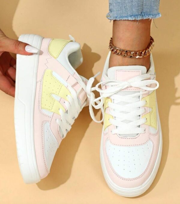 Trendy Fashion Platform Sneakers Soft Bottom Comfortable Lace-up Outdoor Casual Flat Shoes - Image 7